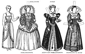 A Galeria de Trajes Britânicos: Vestido Usado no Final do Século XVI, c1934 de Unbekannt