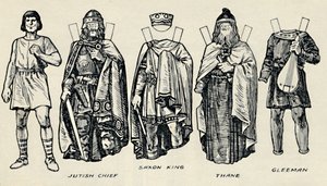 A Galeria de Trajes Britânicos: Como as Pessoas Se Vestiram no Anglo-Saxon Times, c1934 de Unbekannt