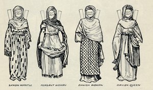 A Galeria de Trajes Britânicos: O Vestido dos Dinamarqueses e Mais tarde Anglo-Saxões, c1934 de Unbekannt