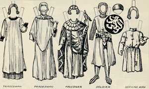 A Galeria de Trajes Britânicos: O que homens e mulheres usavam no tempo de Henry III, c1934 de Unbekannt