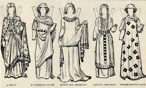 A Galeria de Trajes Britânicos: O que homens e mulheres usavam no tempo de Henry III, c1934 de Unbekannt