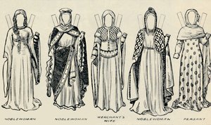A Galeria de Trajes Históricos: Os Vestidos Usados nos Dias de Richard I, c1934 de Unbekannt