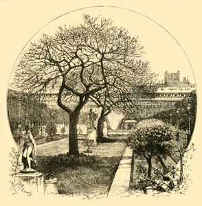 Os jardins do Palais Royal, Paris, 1890. de Unbekannt