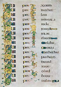 A genealogia de Cristo, 800 dC, século 20 de Unbekannt