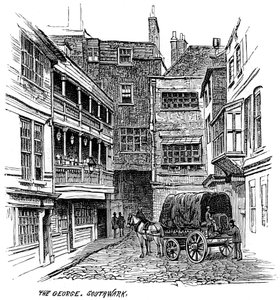The George Inn, Southwark, Londres, 1887 de Unbekannt