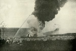 O Flammenwerfer alemão., 1919. de Unbekannt