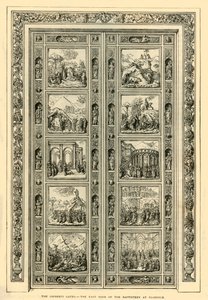 Os Portões Ghiberti - A Porta Leste do Batistério em Florença, 1882. de Unbekannt