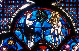A janela do bom samaritano, Catedral de Chartres, França, século XIII de Unbekannt