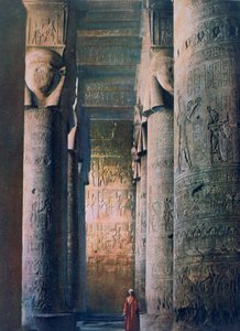 O Grande Salão, Templo de Hathor, Dendera, Egito, século XX de Unbekannt