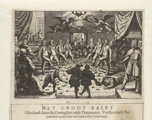 O Grande Balé de Guerra Europeu, c. 1643. de Unbekannt
