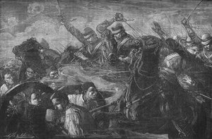 Os guardas carregando as armas em Kassassin, c1882 de Unbekannt
