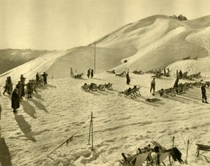O teleférico de Hafelekarbahn, Innsbruck, Tirol, Áustria, c1935. de Unbekannt