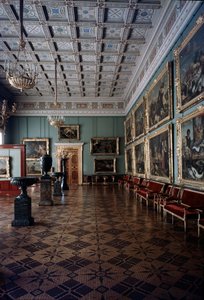 O Salão das Pinturas Flamengas no Hermitage, século XX de Unbekannt