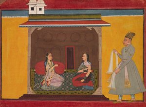 A heroína que é fielmente amada: Folha de um Rasamanjari, c. 1710 de Unbekannt