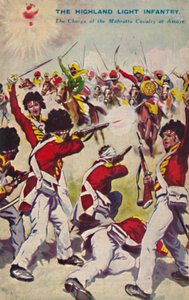 A infantaria leve das montanhas. A Carga da Cavalaria Mahratta em Assaye, 1803, 1939 de Unbekannt