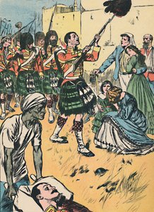 Os Highlanders que entram em Lucknow, c1907 de Unbekannt