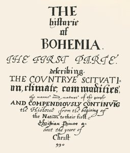 The Historie of Bohemia, 1619-1620, 1947. de Unbekannt