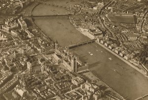 A ilha sagrada de Thorney, com sua antiga abadia como aparece hoje, c1935. de Unbekannt