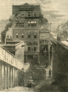 As casas em Waterloo Bridge Road, c1878. de Unbekannt