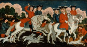 The Hunting Party em Nova Jersey, ca. 1750 de Unbekannt