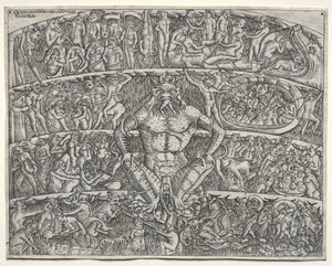 O Inferno Segundo Dante, depois do afresco no Campo Santo de Pisa, no século 1400. de Unbekannt