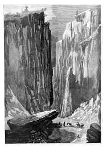 O desfiladeiro do Portão de Ferro na Rota Karshi-Derbent, Afeganistão, 1895 de Unbekannt