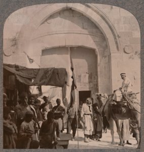 O portão de Jaffa foi fechado, mostrando Needles Eye, Jerusalém, c1900 de Unbekannt