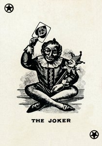 O Coringa de um baralho da Goodall & Son Ltd. jogando cartas, c1940 de Unbekannt