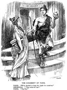 O Julgamento de Paris, a Conferência de Paris, Primeira Guerra Mundial, março-junho de 1916, c1920 de Unbekannt