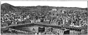 A Kaaba, mesquita Masjid al-Haram, Meca, 1877 de Unbekannt
