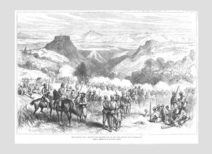 A Guerra Kaffir - expulsando os Kaffirs do Monte do Ferro e Waterkloof, 1878. de Unbekannt