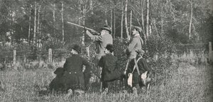 O rei que dispara sobre Sandringham preserva, 1900s, 1910. de Unbekannt