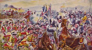 Os reis possuem Yorkshire Light Infantaria. A Batalha nos Campos Rosefield em Minden, 1759, 1939 de Unbekannt