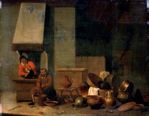 A cozinha, século XVII. de Unbekannt