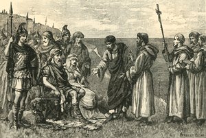 O desembarque de Santo Agostinho em Kent, 597AD, 1890. de Unbekannt