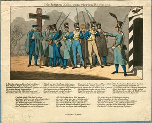 Os últimos dez do quarto regimento, 1831 de Unbekannt