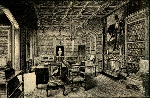 A Biblioteca em Abbotsford, 1882. de Unbekannt