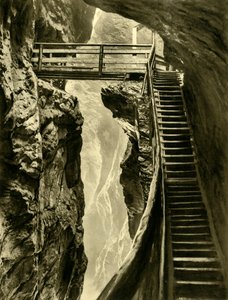 O desfiladeiro de Liechtenstein, Áustria, c1935. de Unbekannt