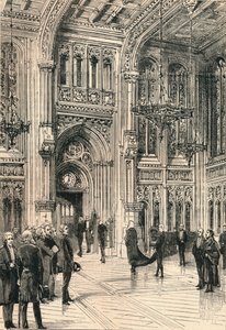 O lobby da Câmara dos Comuns, c1910 de Unbekannt