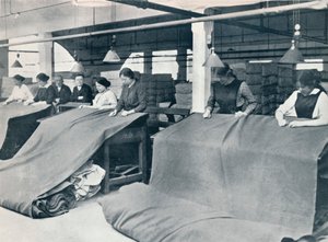 The Making of khaki: examinando o tecido acabado, c1914. de Unbekannt
