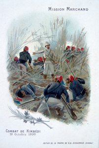 A expedição de Marchand: luta em Kimbedi, Congo, 19 de outubro de 1896 de Unbekannt