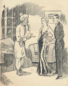 O Memsahib exibindo seus recém-adquiridos Hindustani ..., 1936. de Unbekannt