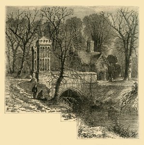 O fosso, Palácio de Fulham, c1878. de Unbekannt