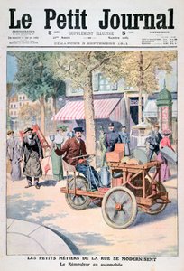 A modernização dos vendedores ambulantes: o carro dos trituradores de facas, 1911 de Unbekannt