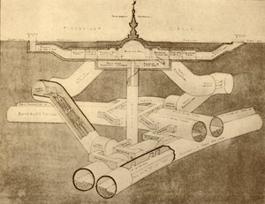 A nova estação de metrô Piccadilly Circus, 1930. de Unbekannt