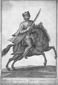 O oficial dos Ulans a serviço do rei da Prússia, século XVIII de Unbekannt