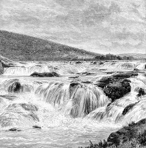 As Cataratas Paikari em Nilgiris, Índia, 1895 de Unbekannt