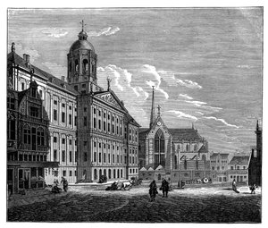 O Palais Royal, Amsterdã, c1890 de Unbekannt