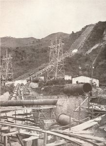 Os Tubos de Ribeirão das Lages: Rio Light e Power Works, 1914 de Unbekannt