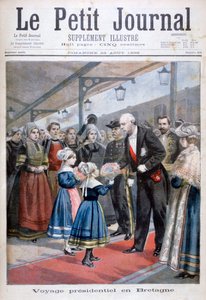 O Presidente da República Francesa visitando a Bretanha, 1896 de Unbekannt